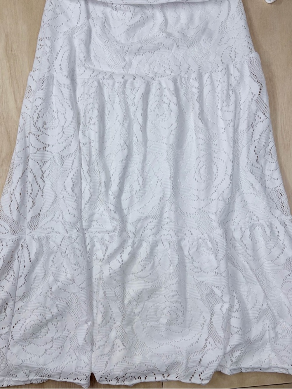 Lilly Pulitzer XS Parigi Maxi Dress White Rose Lace Bridal Engagement V Neck - Picture 12 of 14